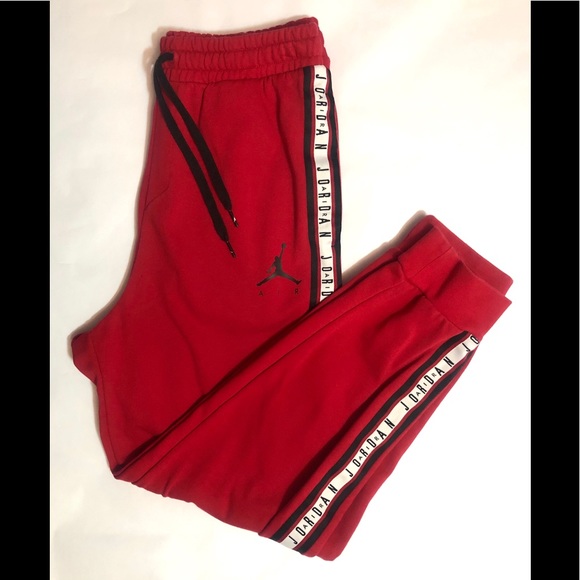 mens red jordan sweatpants